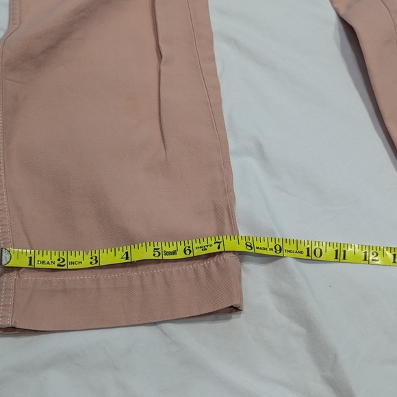 Sandro Paris Blush Pink wide Trousers  38 US sz 6 tie belt high waist button fly - Picture 12 of 12